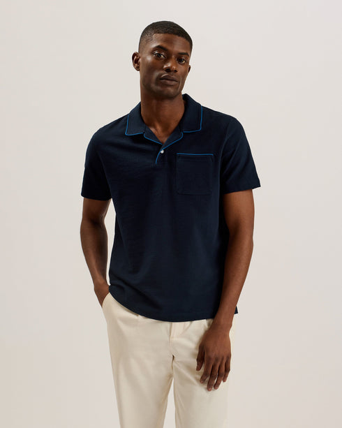 PAISEL-Tops-SS Regular Open Collar Polo- Ted Baker Romania